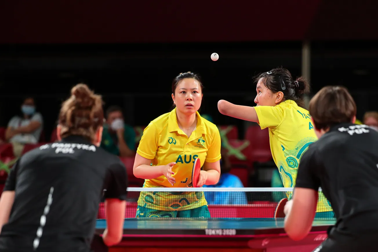 Australia wins gold in women's doubles table tennis