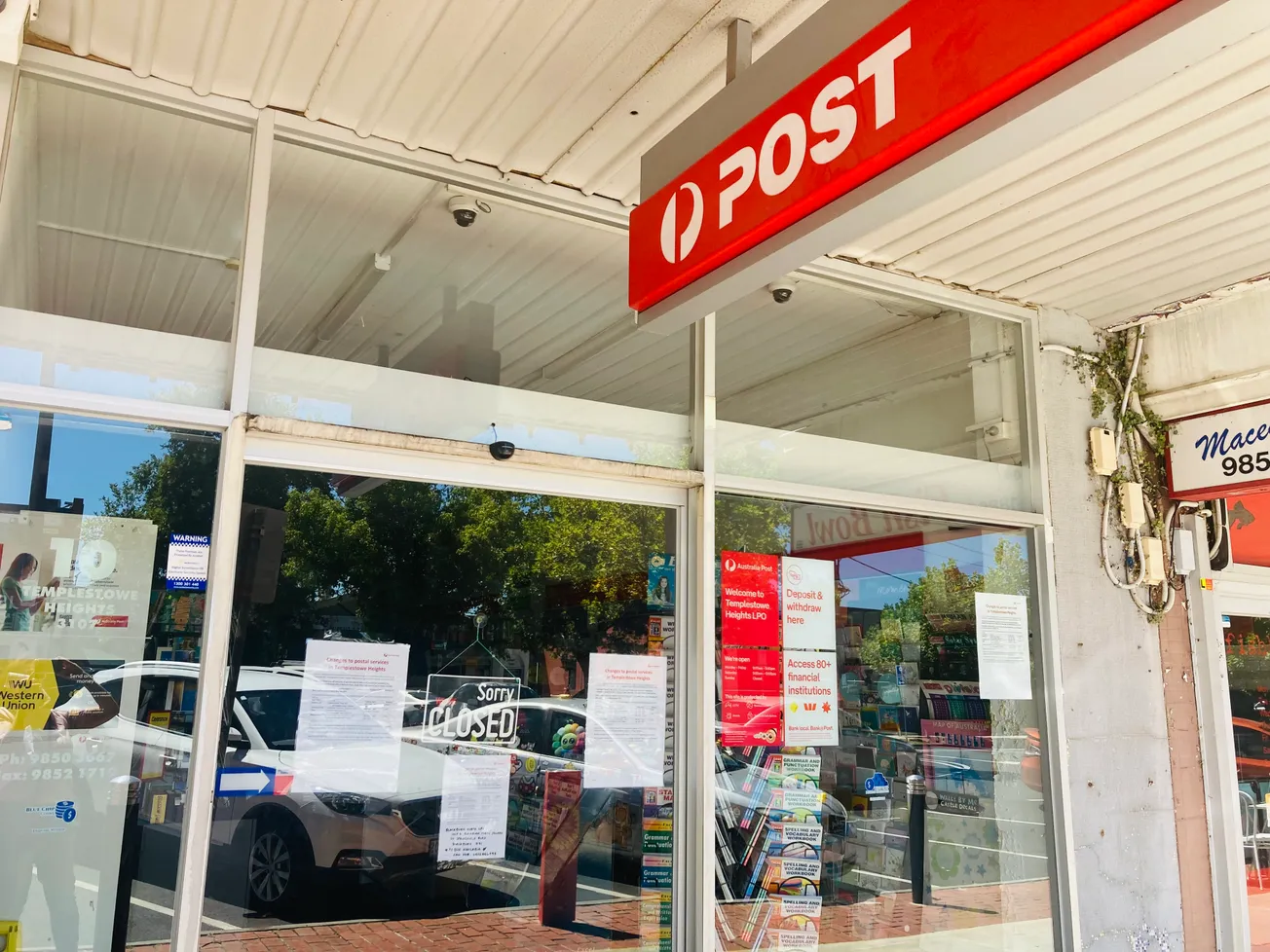 Templestowe Heights Post Office ceased operation